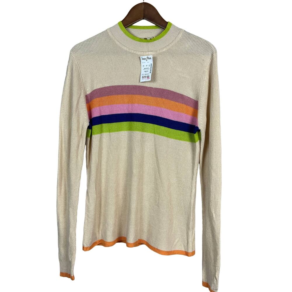 NEW! Rocks & Indigo Striped Crewneck Sweater Long Sleeve - M